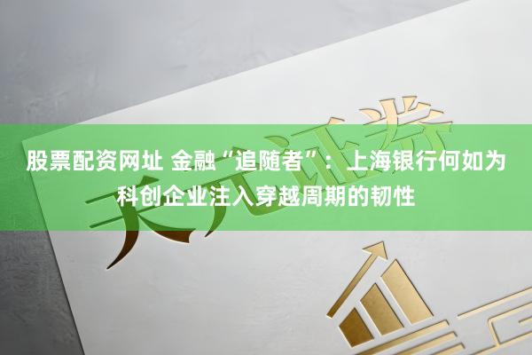 股票配资网址 金融“追随者”：上海银行何如为科创企业注入穿越周期的韧性